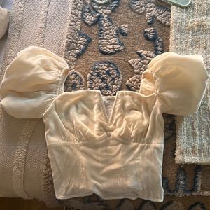 Reformation Amina Velvet Off the shoulder top, size 0